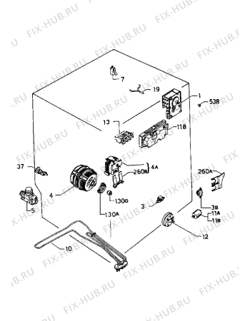 Взрыв-схема посудомоечной машины Zanussi ID454B - Схема узла Electrical equipment